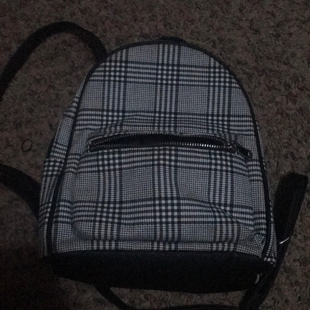 Black and White Plaid Colorful Backpack - H&M